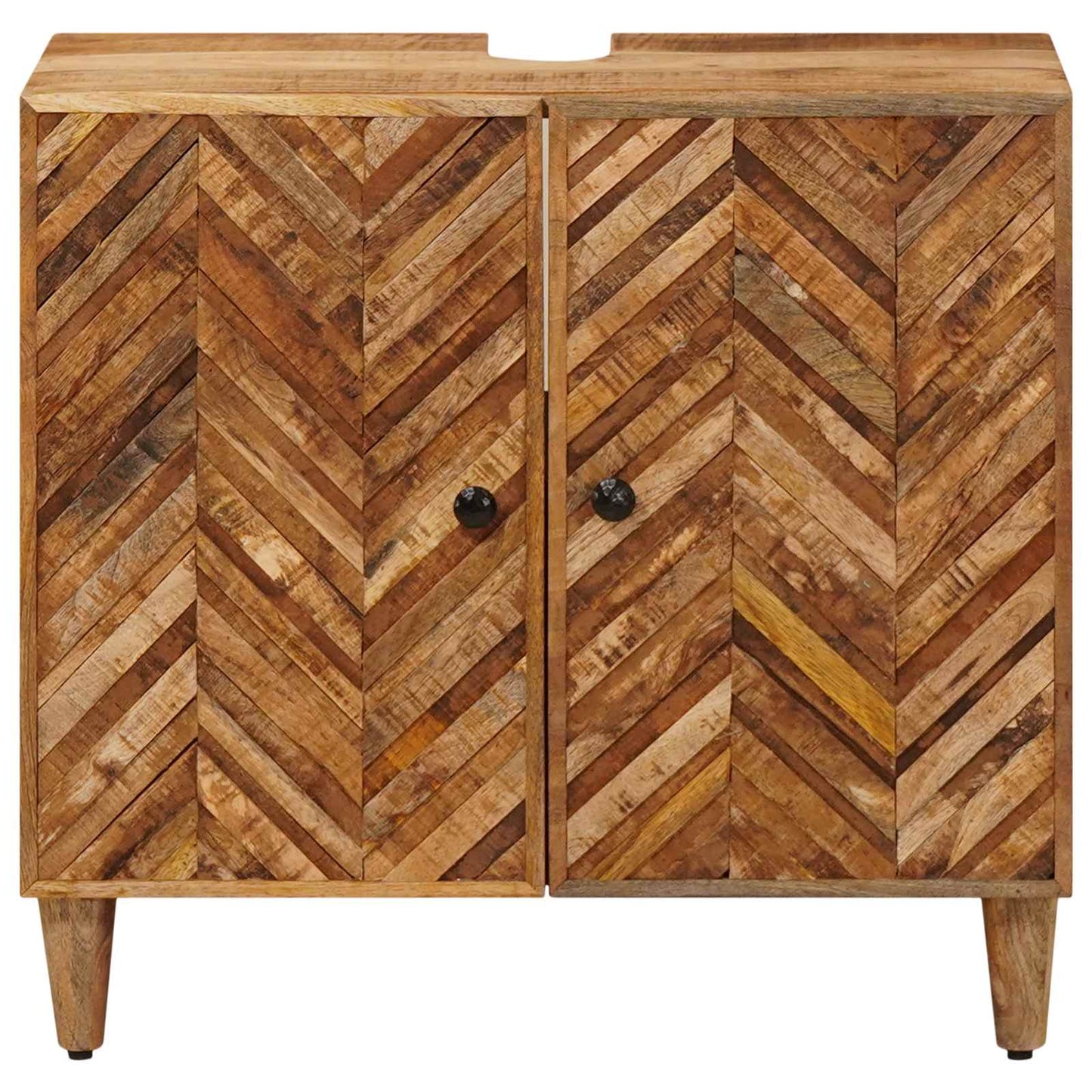vidaXL Ντουλάπι νιπτήρα Καφέ 62 x 33 x 58 εκ. Στερεό ξύλο μάνγκο
