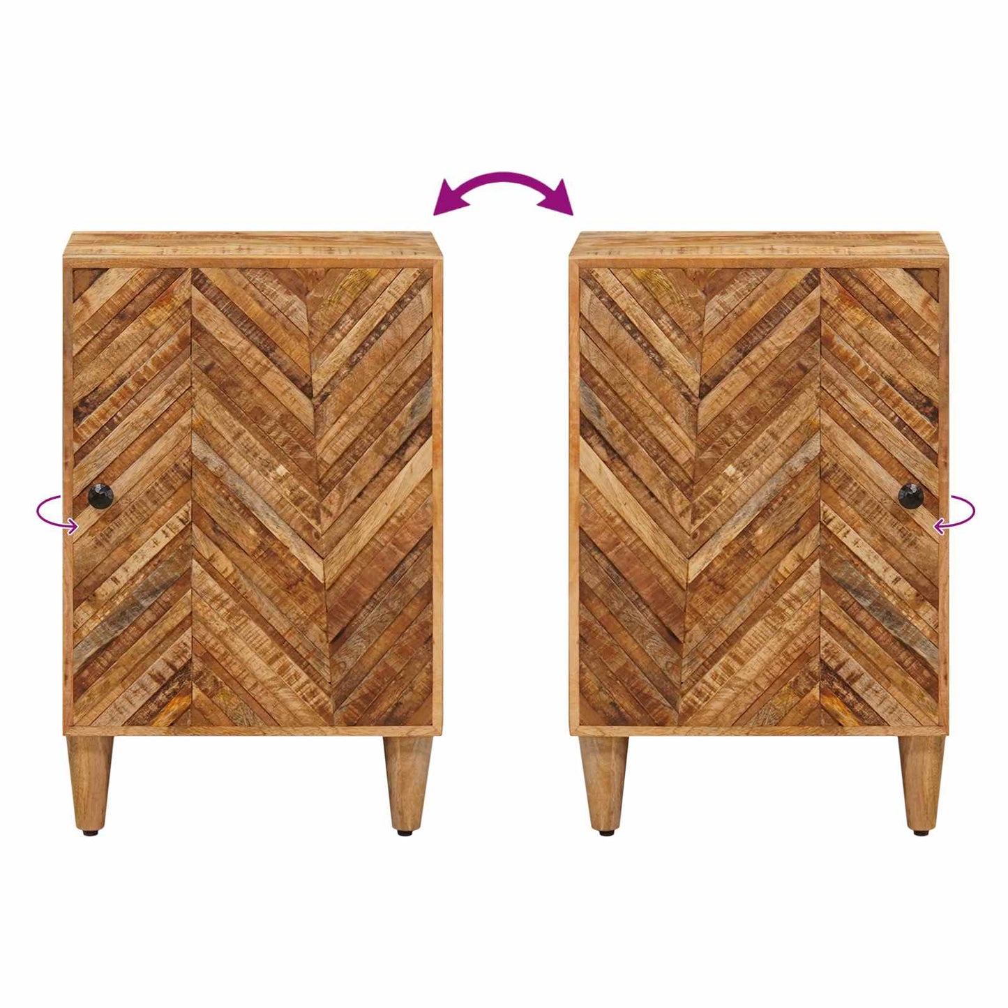 vidaXL Ντουλάπι Μπάνιου Καφέ 38 x 33,5 x 58 εκ. Στερεό ξύλο μάνγκο