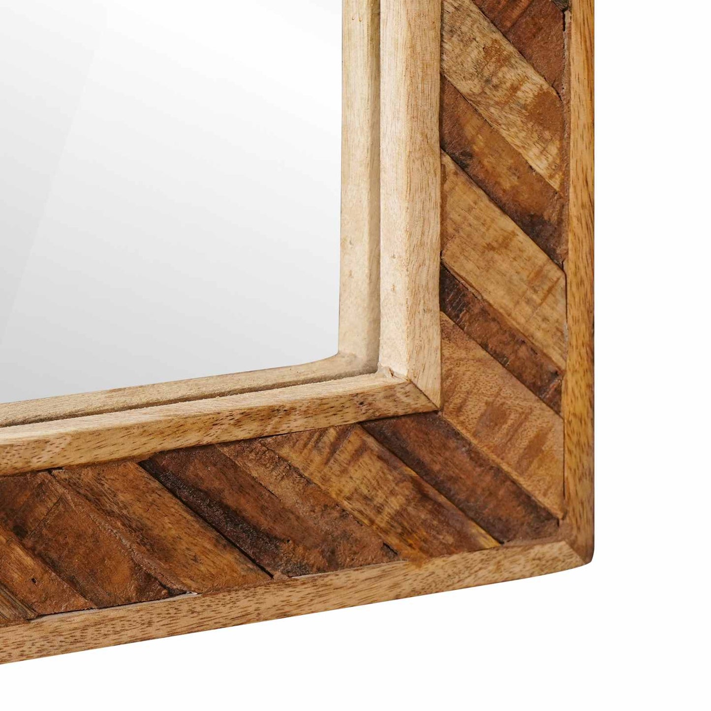 vidaXL Καθρέφτης Επιτοίχιο με καθρέφτη Καφέ 70 x 50 x 3 εκ. Γυαλί