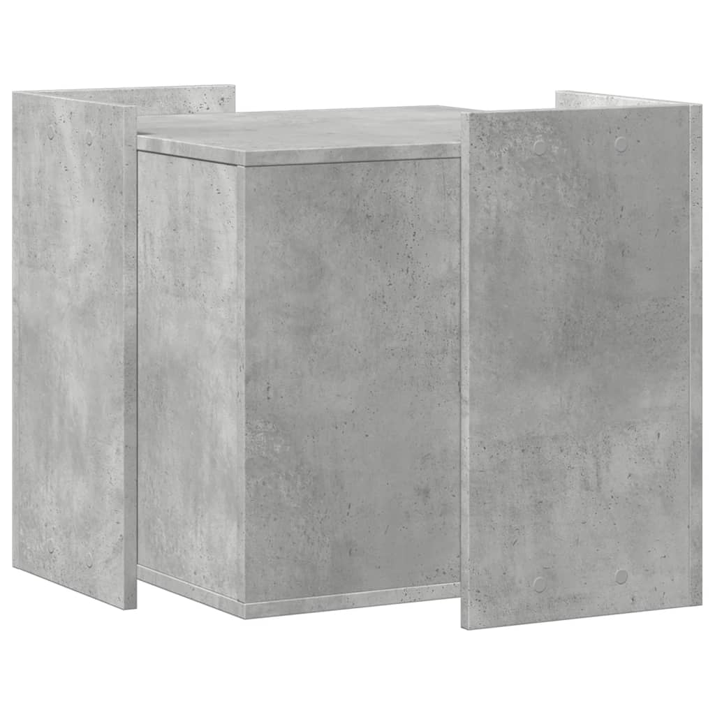 vidaXL Τουαλέτα Γάτας Περίφραξη Γκρι Σκυρ. 53x53x51εκ Επεξεργασμ. Ξύλο