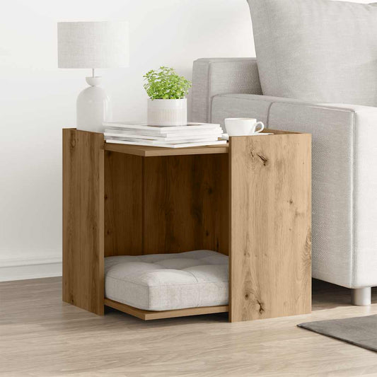 vidaXL Τουαλέτα Γάτας Περίφραξη Αρτισιανή Δρυς 53x53x51 εκ Επεξ. Ξύλο