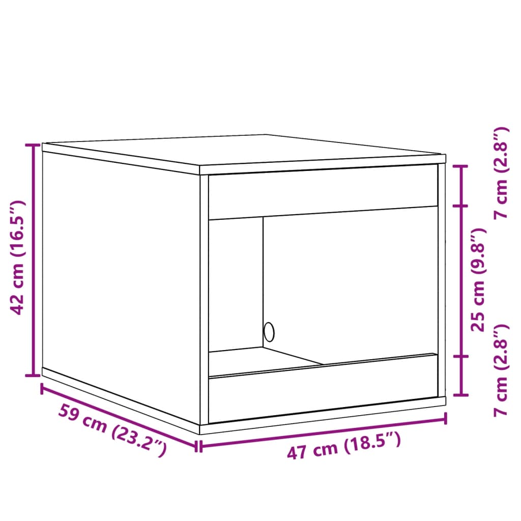 vidaXL Τουαλέτα Γάτας Περίφραξη Λευκό 47x59x42 εκ. Επεξεργασμ. Ξύλο