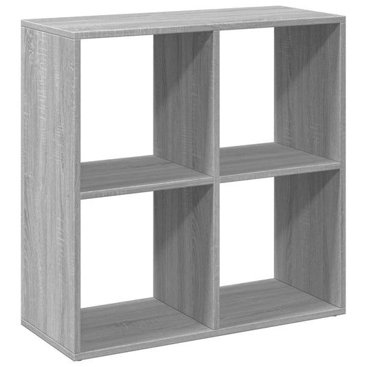 vidaXL Βιβλιοθήκη/Διαχωριστικό Χώρου Γκρι 69,5x29x69,5 εκ. Επεξ. Ξύλο