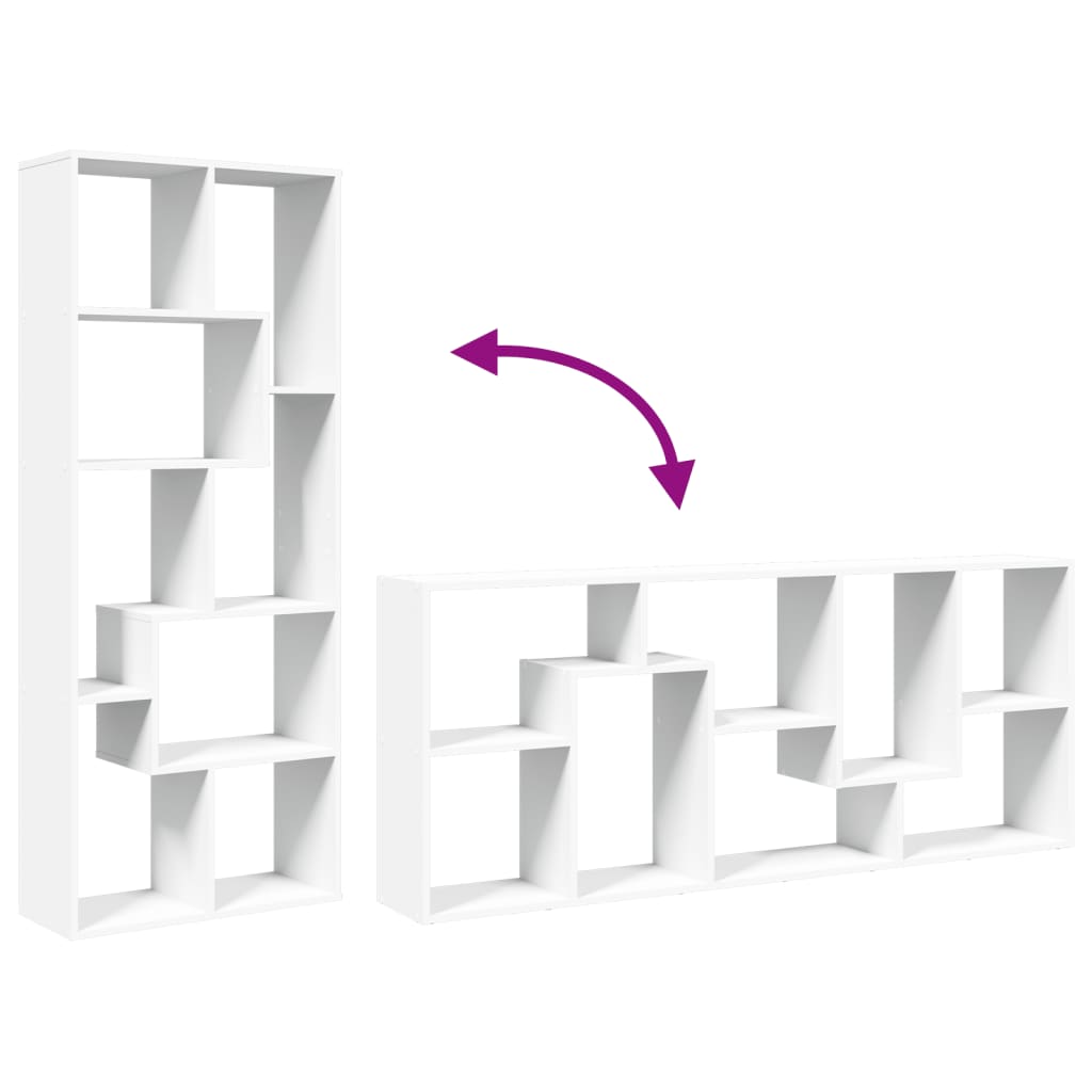 vidaXL Βιβλιοθήκη/Διαχωριστικό Χώρου Λευκό 67x25x161,5 εκ. Επεξ. Ξύλο