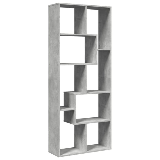 vidaXL Βιβλιοθήκη/Διαχωριστικό Χώρου Γκρι 67x25x161,5 εκ. Επεξ. Ξύλο