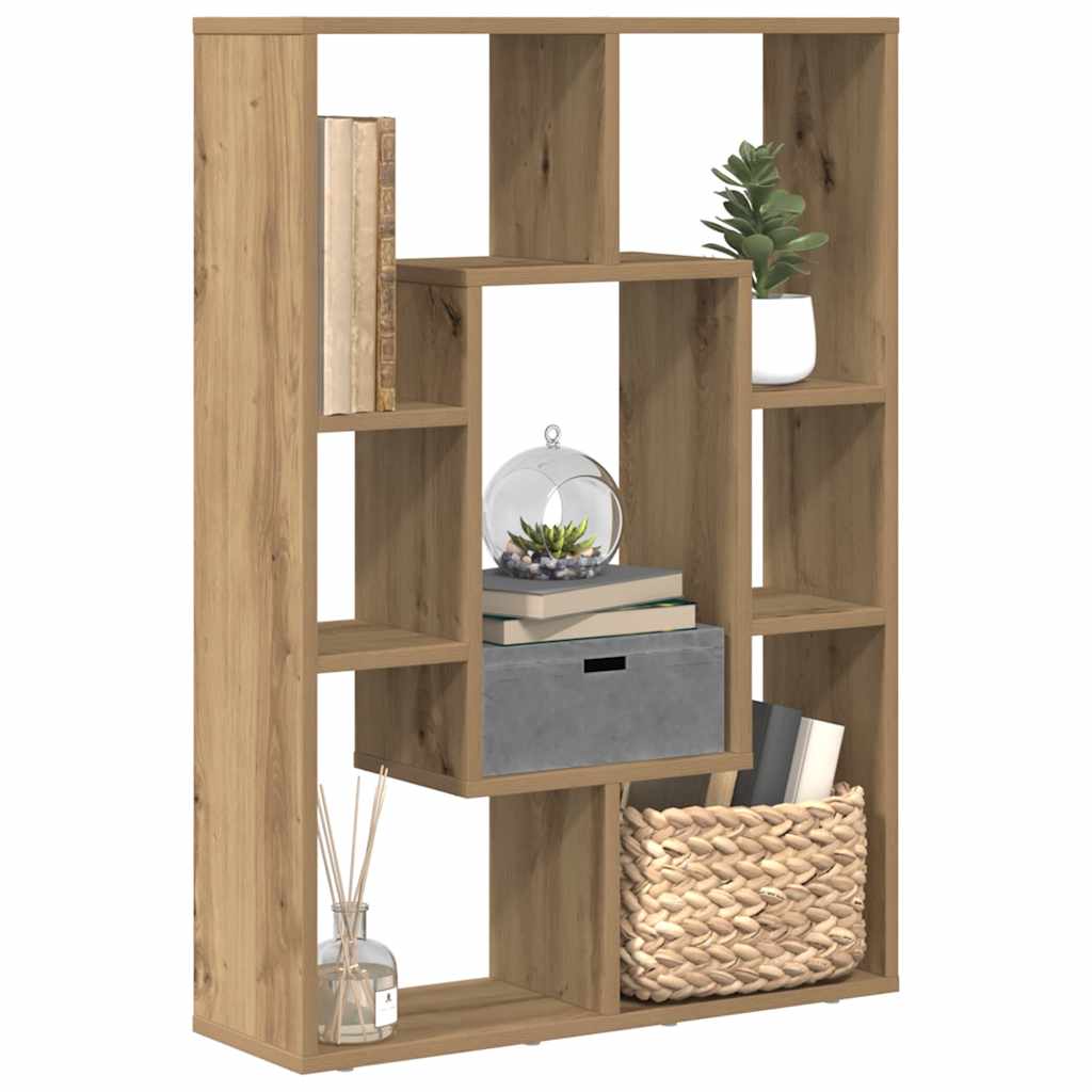 vidaXL Βιβλιοθήκη Αρτισιανή Δρυς 63x20x90 εκ. από Επεξεργασμένο Ξύλο