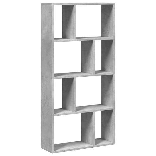 vidaXL Βιβλιοθήκη Γκρι Σκυροδέματος 60x20x120,5 εκ. Επεξεργ. Ξύλο