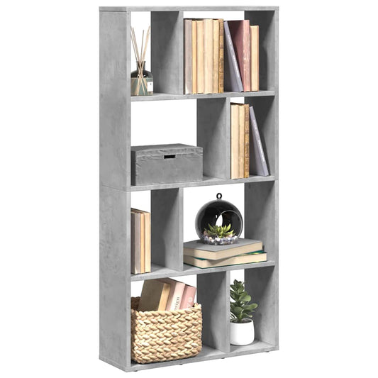 vidaXL Βιβλιοθήκη Γκρι Σκυροδέματος 60x20x120,5 εκ. Επεξεργ. Ξύλο