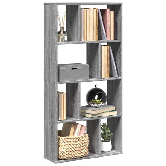 vidaXL Βιβλιοθήκη Γκρι Sonoma 60x20x120,5 εκ. από Επεξεργ. Ξύλο