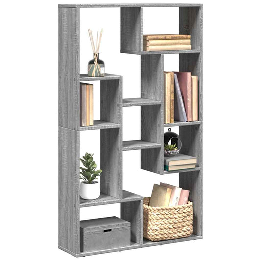 vidaXL Βιβλιοθήκη Γκρι Sonoma 72x20x120,5 εκ. από Επεξεργασμένο Ξύλο