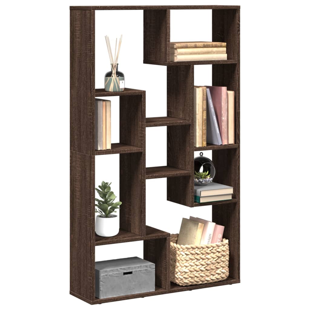 vidaXL Βιβλιοθήκη Καφέ Δρυς 72x20x120 εκ. από Επεξεργασμένο Ξύλο