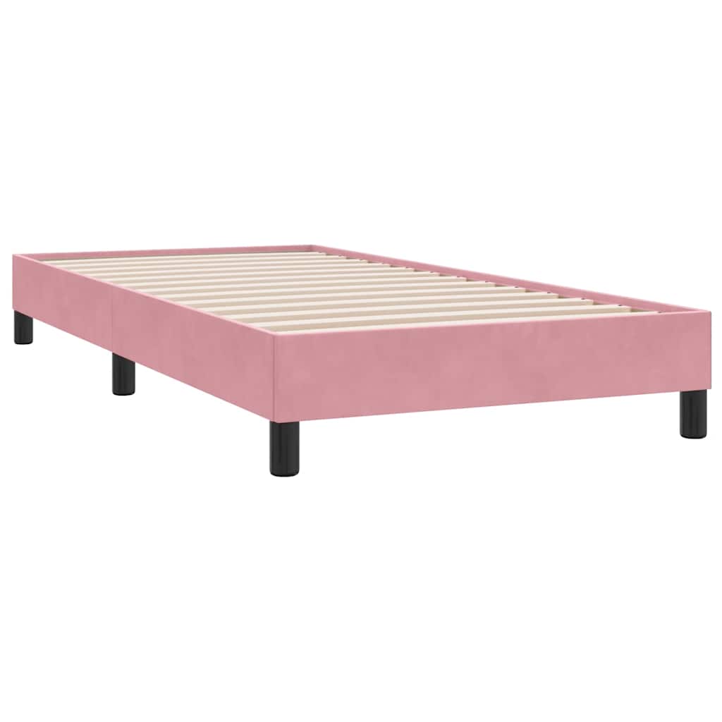 vidaXL Πλαίσιο κρεβατιού χωρίς στρώμα Ροζ 80x220 cm Βελούδινο