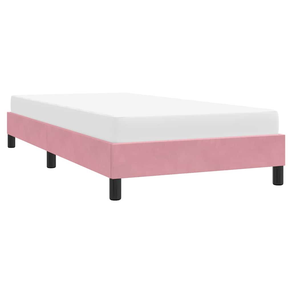 vidaXL Πλαίσιο κρεβατιού χωρίς στρώμα Ροζ 80x220 cm Βελούδινο