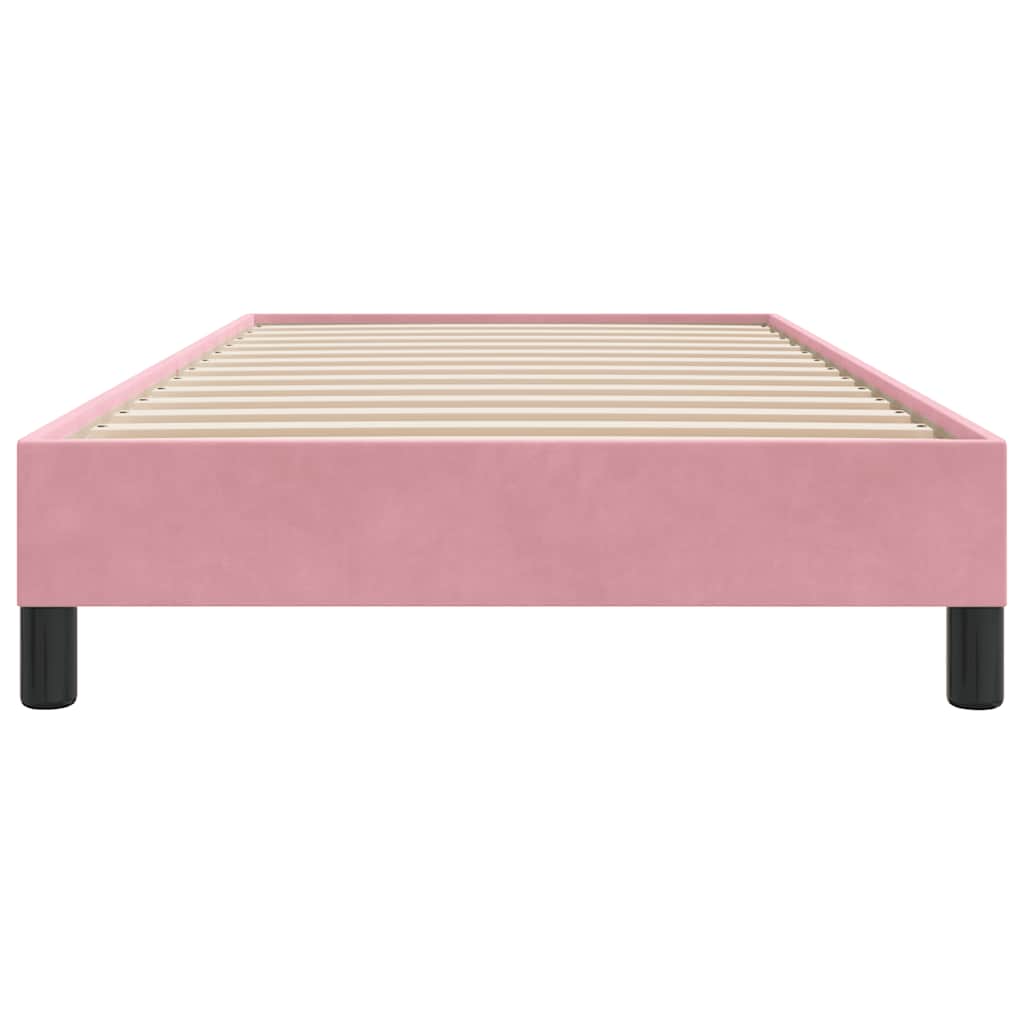 vidaXL Πλαίσιο κρεβατιού χωρίς στρώμα Ροζ 80x220 cm Βελούδινο
