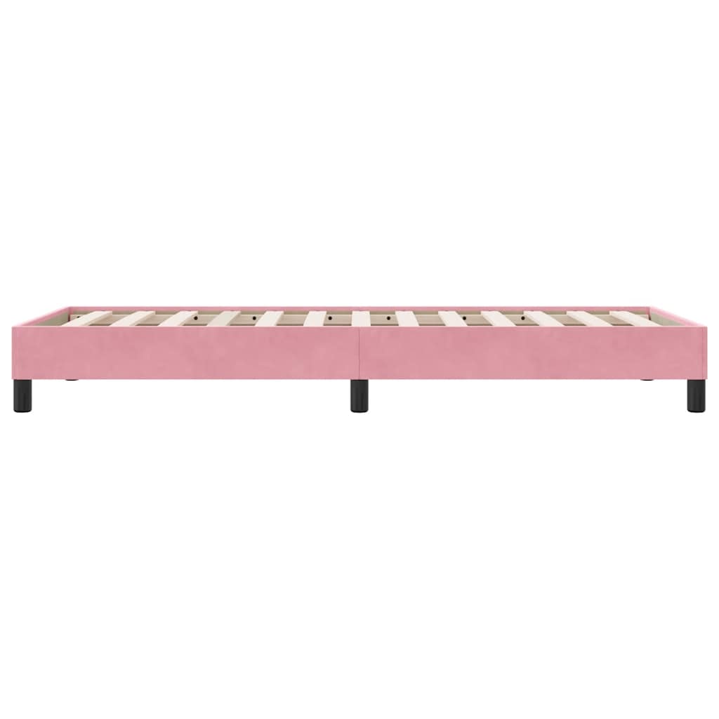 vidaXL Πλαίσιο κρεβατιού χωρίς στρώμα Ροζ 80x220 cm Βελούδινο