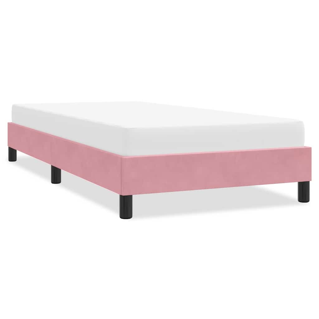 vidaXL Πλαίσιο κρεβατιού χωρίς στρώμα Ροζ 80x220 cm Βελούδινο