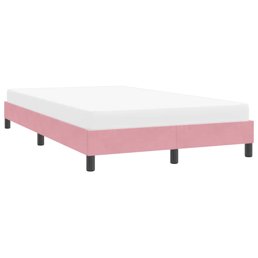 vidaXL Πλαίσιο κρεβατιού χωρίς στρώμα Ροζ 120x220 cm Βελούδινο