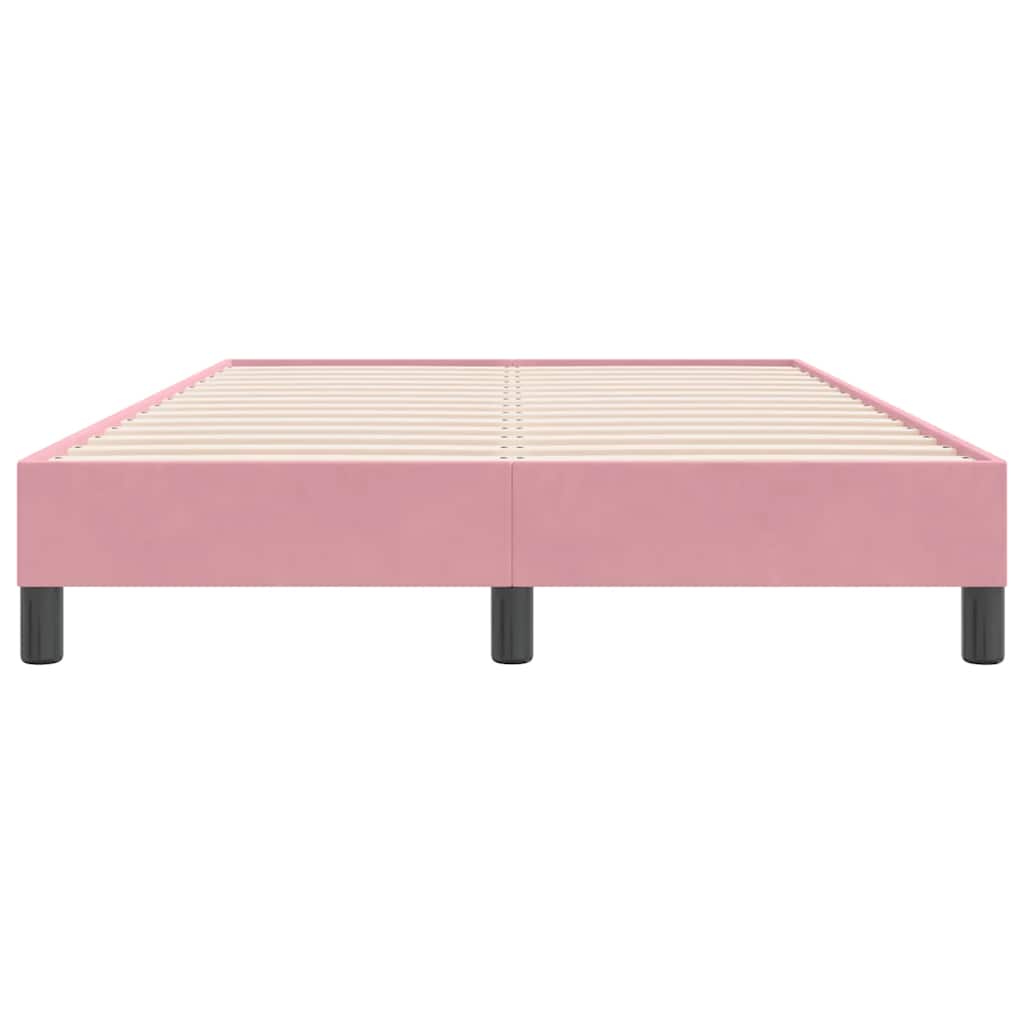 vidaXL Πλαίσιο κρεβατιού χωρίς στρώμα Ροζ 120x220 cm Βελούδινο