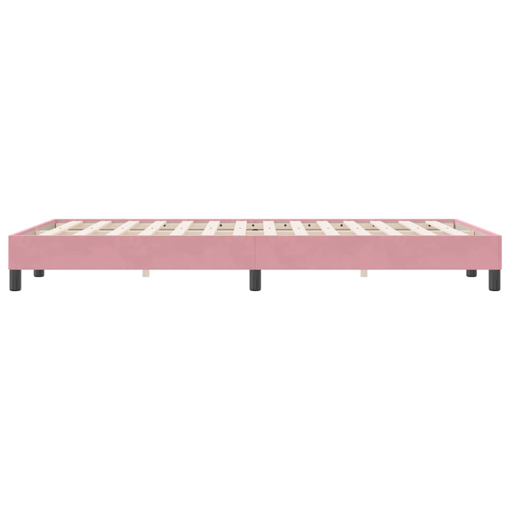 vidaXL Πλαίσιο κρεβατιού χωρίς στρώμα Ροζ 120x220 cm Βελούδινο
