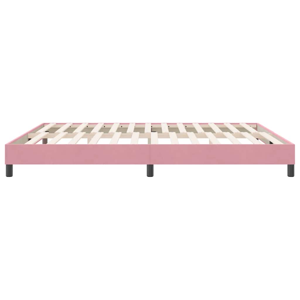 vidaXL Πλαίσιο κρεβατιού χωρίς στρώμα ροζ 180x220 cm Βελούδινο