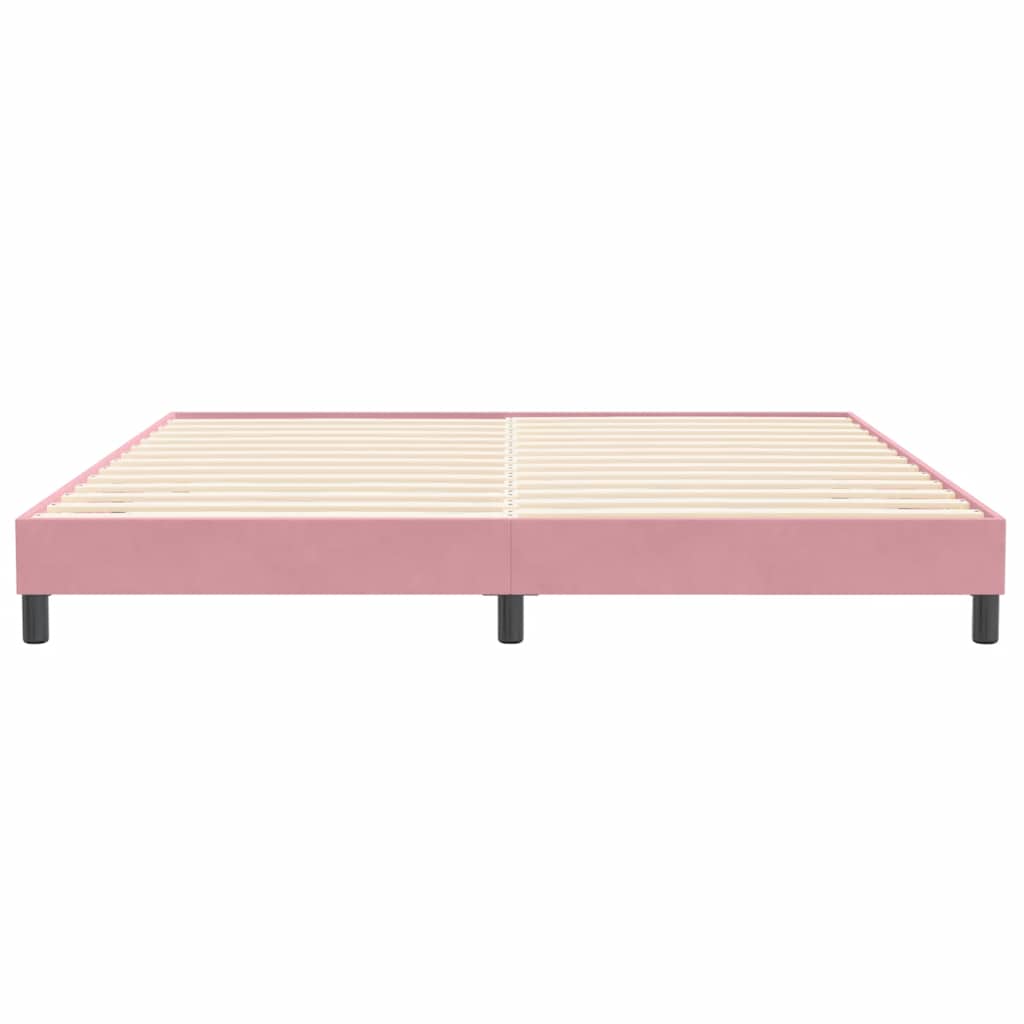 vidaXL Πλαίσιο κρεβατιού χωρίς στρώμα Ροζ 200x220 cm Βελούδινο