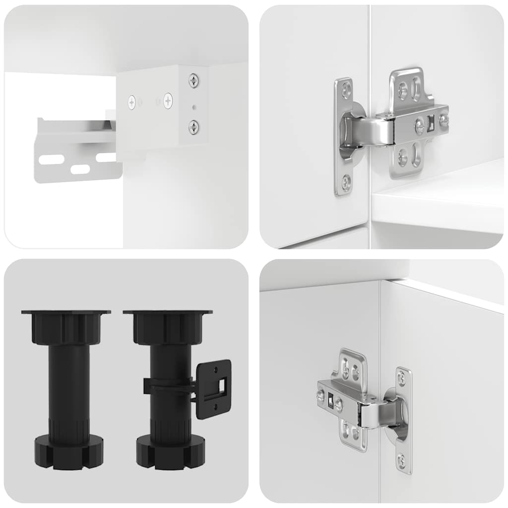 vidaXL Σετ ντουλαπιών κουζίνας 7 τεμαχίων "Kalmar" Λευκό μηχανικό ξύλο