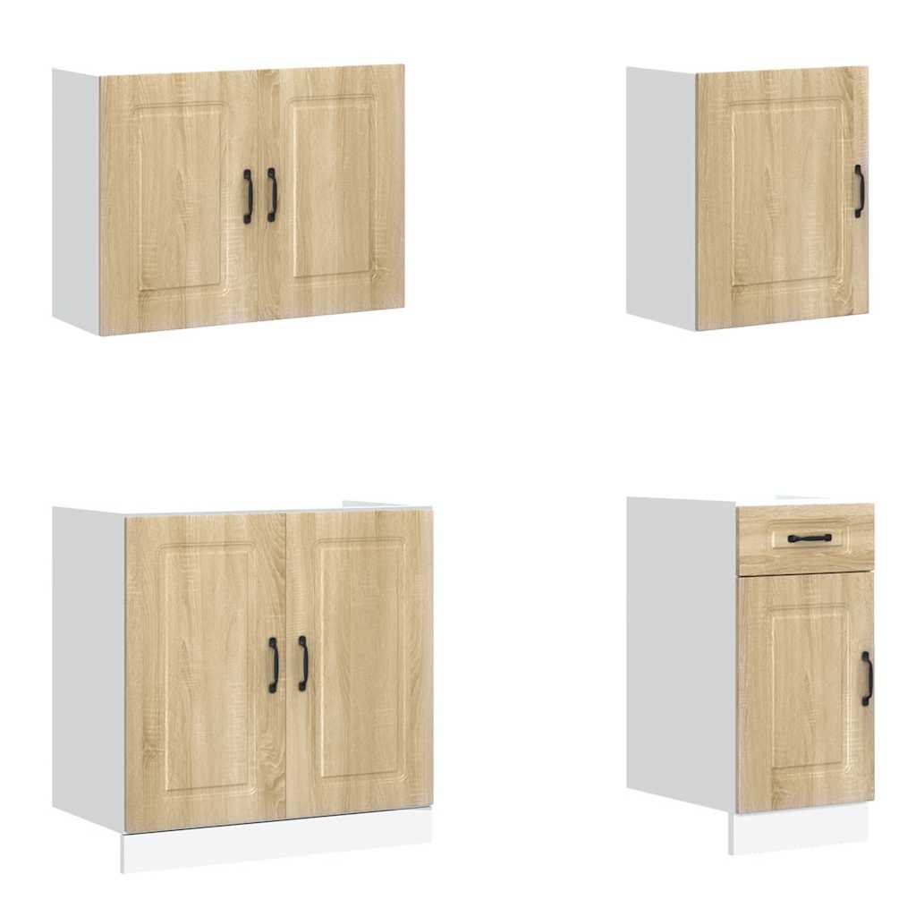 vidaXL Σετ Ντουλάπια Κουζίνας 7 Τεμαχίων Kalmar Επεξεργασμένο Ξύλο