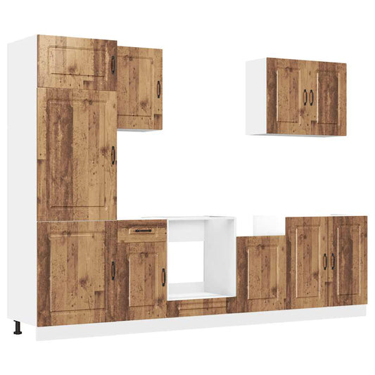 vidaXL Σετ Ντουλάπια Κουζίνας 7 Τεμαχίων Kalmar Επεξεργασμένο Ξύλο