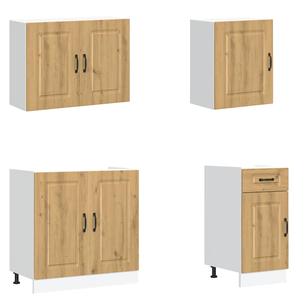 vidaXL Σετ Ντουλάπια Κουζίνας 7 Τεμαχίων Kalmar Επεξεργασμένο Ξύλο
