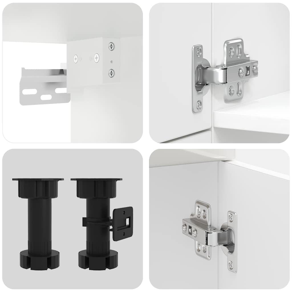 vidaXL Σετ Ντουλάπια Κουζίνας 7 Τεμαχίων Lucca Επεξεργασμένο Ξύλο