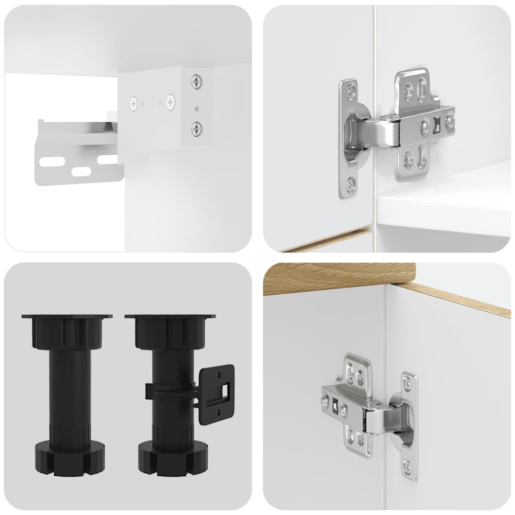 vidaXL Σετ Ντουλάπια Κουζίνας 7 Τεμαχίων Lucca Επεξεργασμένο Ξύλο