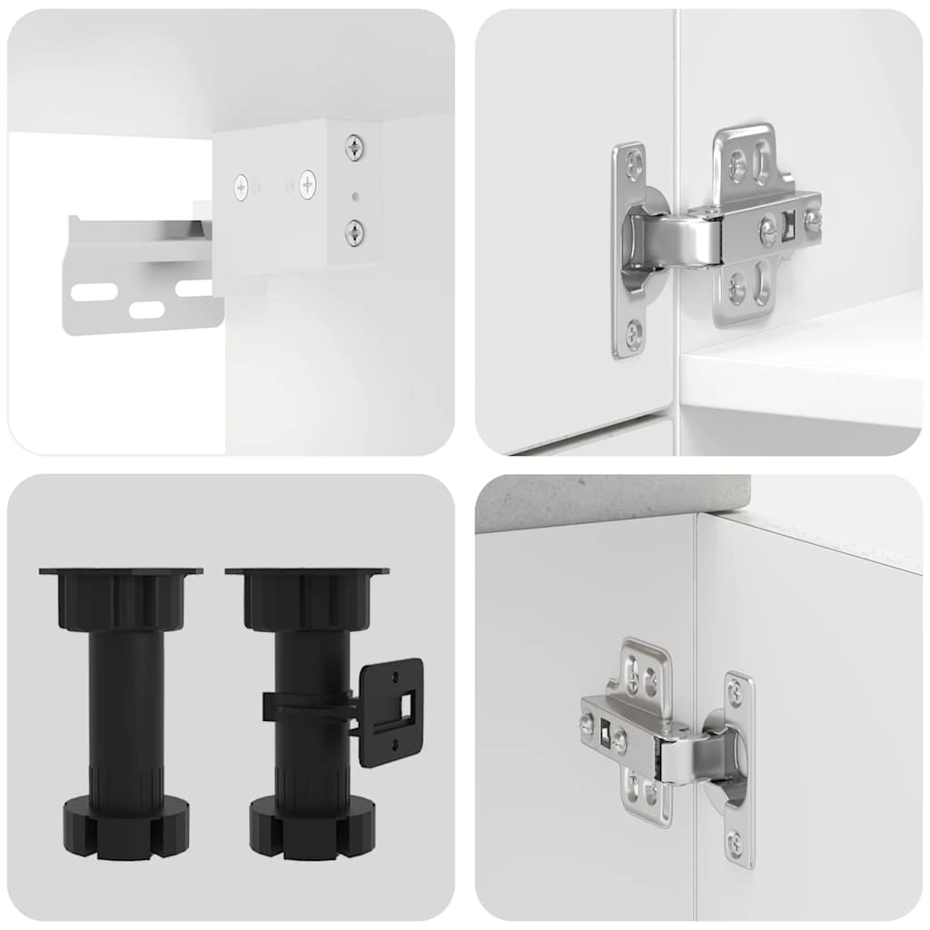 vidaXL Σετ Ντουλάπια Κουζίνας 7 Τεμαχίων Lucca Επεξεργασμένο Ξύλο