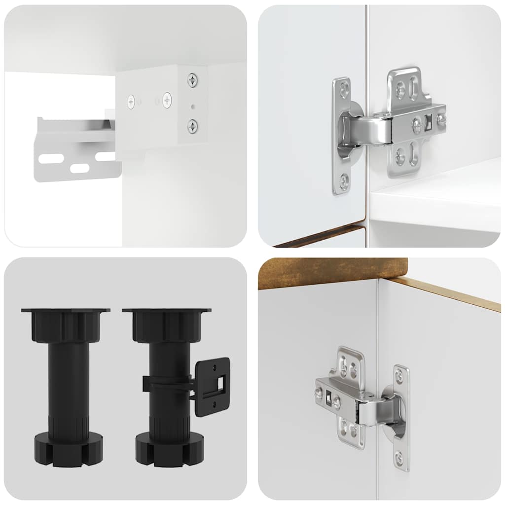 vidaXL Σετ Ντουλάπια Κουζίνας 7 Τεμαχίων Lucca Επεξεργασμένο Ξύλο