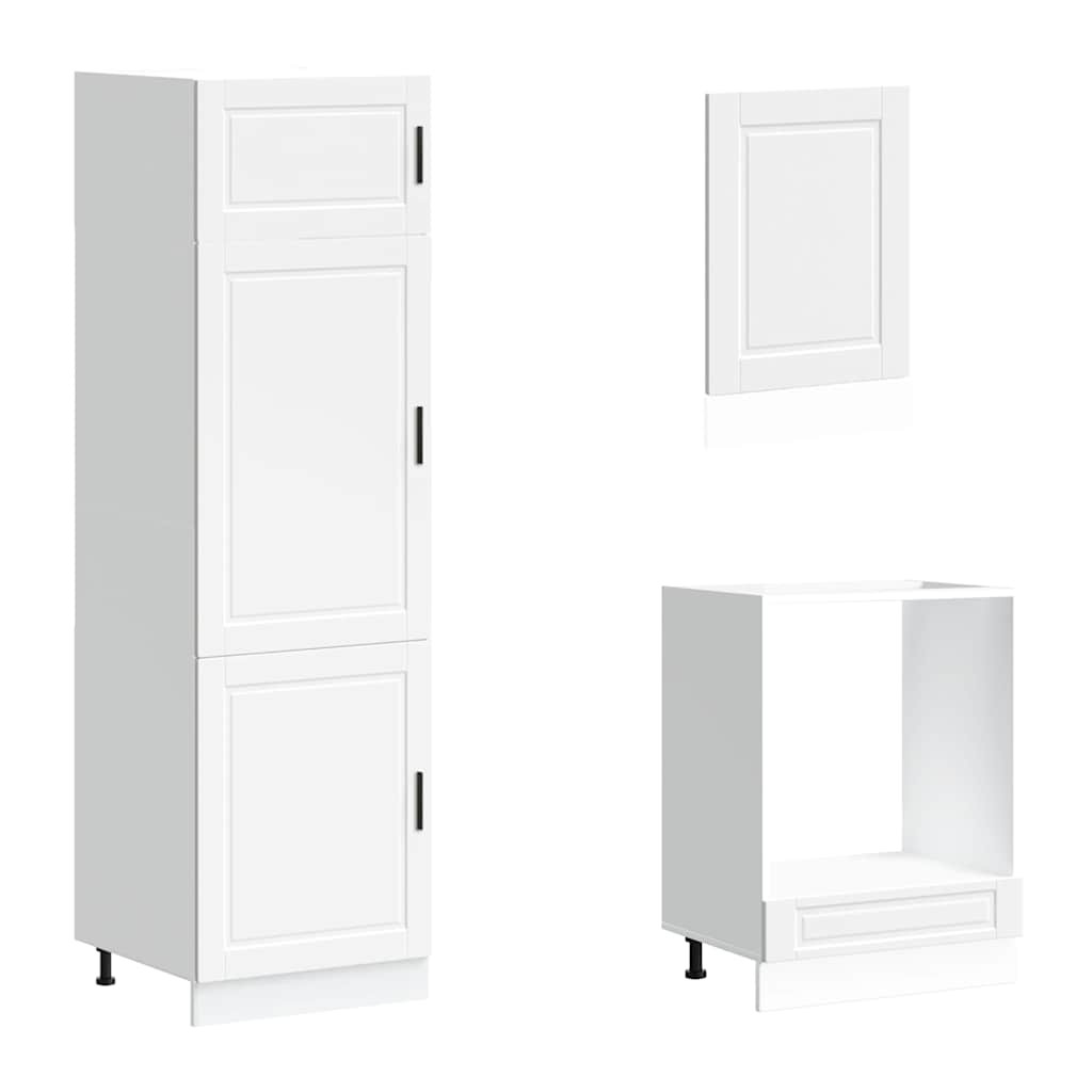 vidaXL Σετ Ντουλαπιών Κουζίνας 7 Τεμαχίων "Porto" Λευκό από Μηχανικά Ξύλινα Έπιπλα