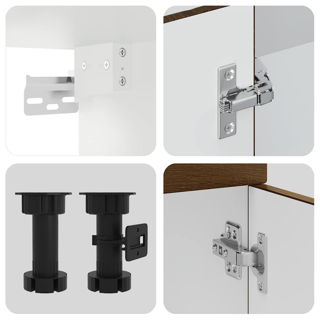 vidaXL Σετ Ντουλαπιών Κουζίνας 8 Τεμαχίων "Kalmar" Καφέ Δρυς από Τεχνητό Ξύλο