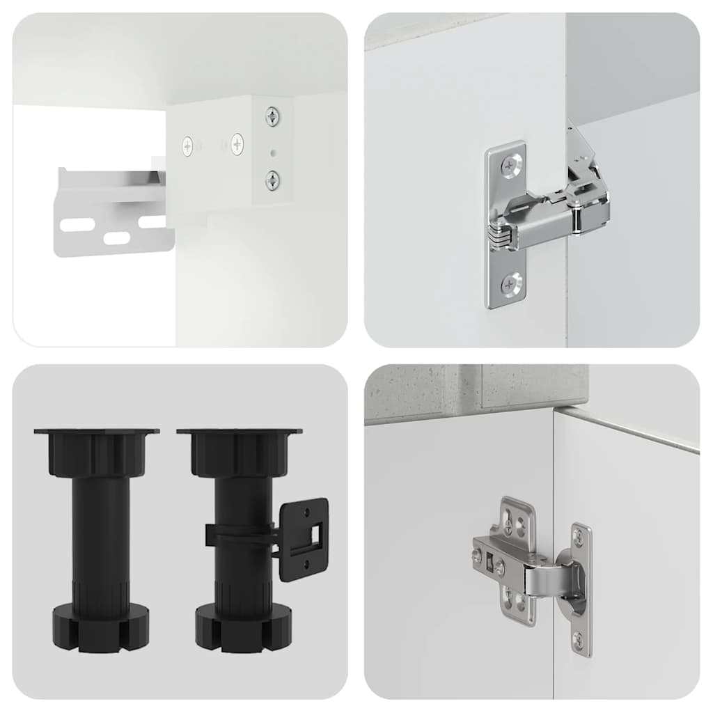 vidaXL Σετ Ντουλάπια Κουζίνας 11 τεμ. Lucca Γκρι Σκυροδ. Επεξ. Ξύλο