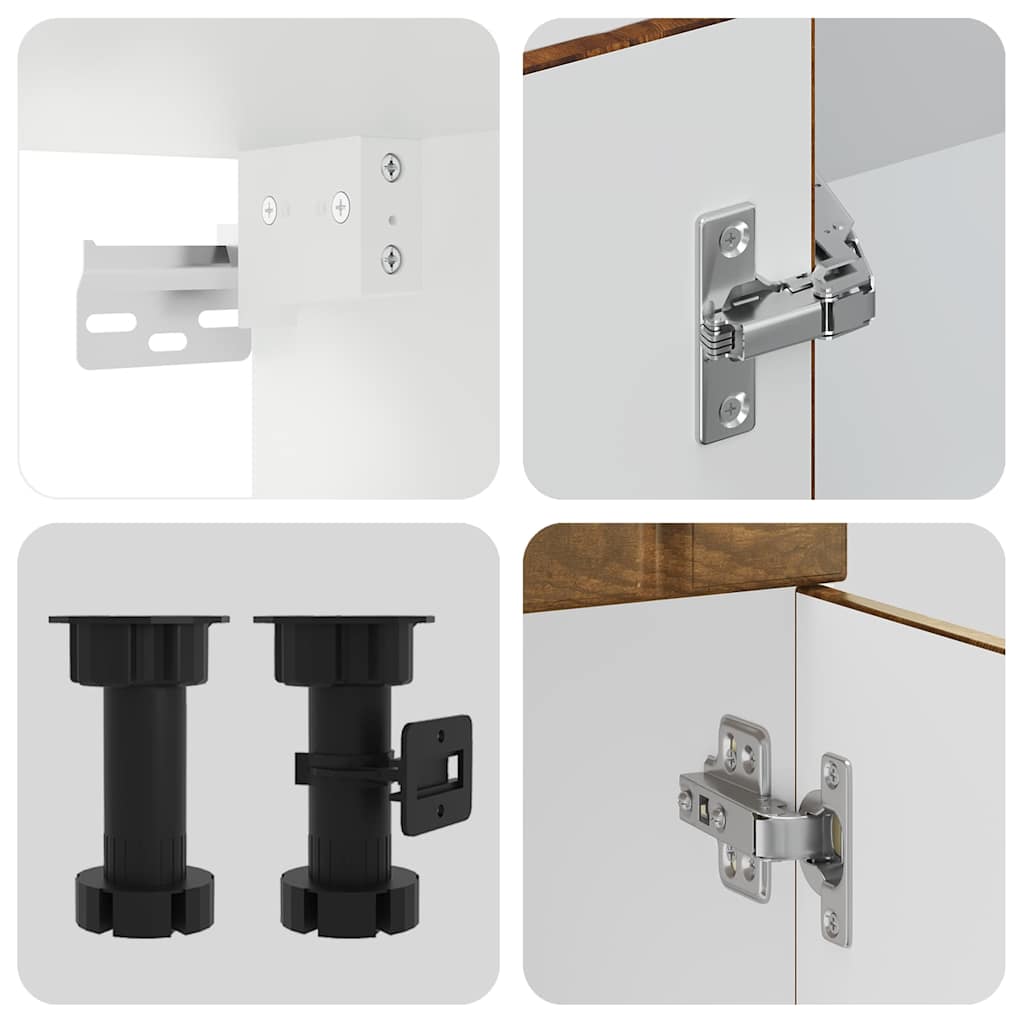 vidaXL Σετ Ντουλάπια Κουζίνας 11 τεμ. Lucca Καπνιστή Δρυς Επεξ. Ξύλο