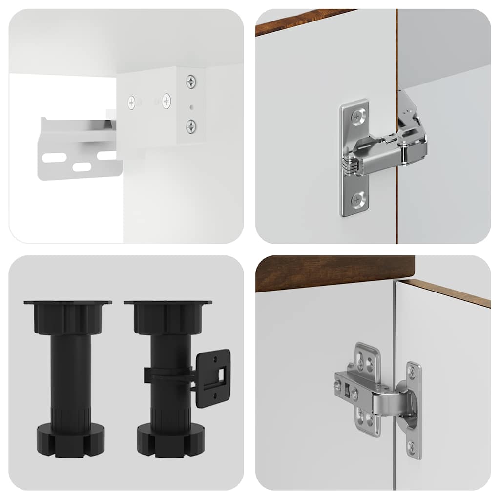 vidaXL Σετ Ντουλάπια Κουζίνας 11 τεμ. Lucca Καπνιστή Δρυς Επεξ. Ξύλο