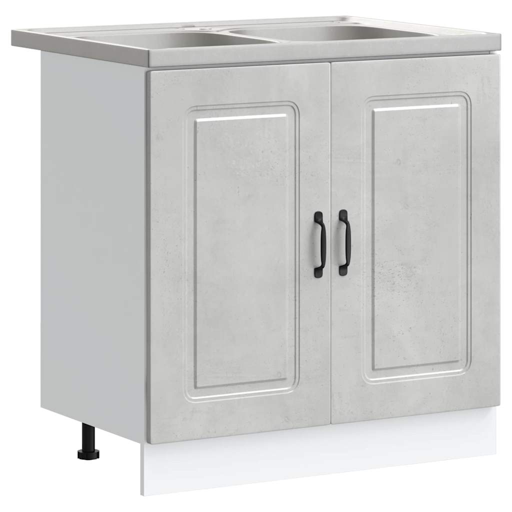 vidaXL Ντουλάπα Κουζίνας Kalmar Σκυρόδεμα Γκρι 80 x 46 x 81,5 εκ