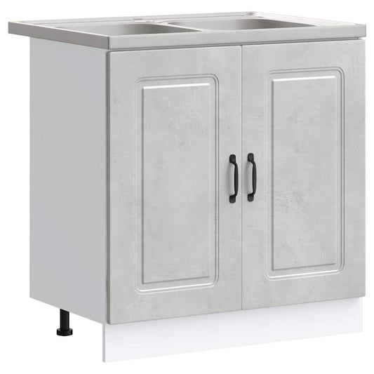 vidaXL Ντουλάπα Κουζίνας Kalmar Σκυρόδεμα Γκρι 80 x 46 x 81,5 εκ