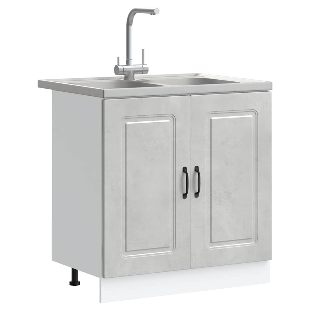 vidaXL Ντουλάπα Κουζίνας Kalmar Σκυρόδεμα Γκρι 80 x 46 x 81,5 εκ