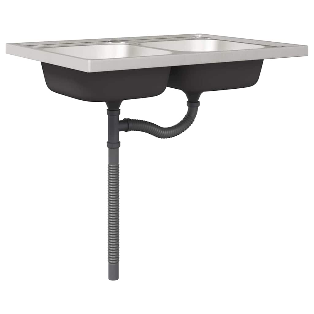 vidaXL Ντουλάπα Κουζίνας με πόρτα Kalmar 2 pcs Καφέ 80 x 46 x 81.5 εκ