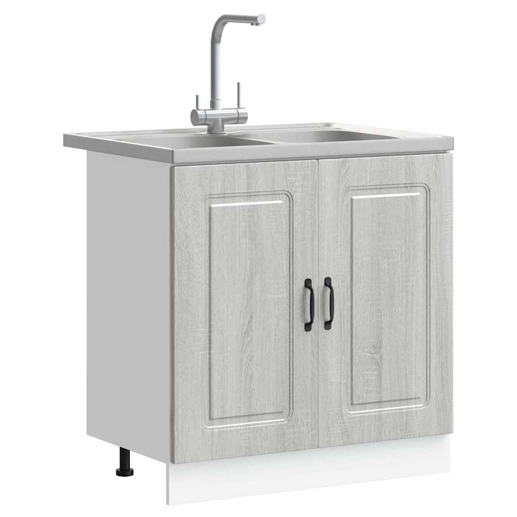 vidaXL Ντουλάπα Κουζίνας Kalmar Γκρίζο Σονομα 80 x 46 x 81,5 εκ