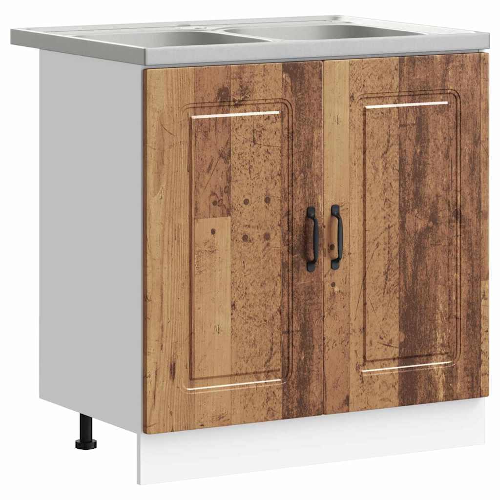 vidaXL Ντουλάπα Κουζίνας με πόρτα Kalmar Παλιό ξύλο 80 x 46 x 81,5 εκ