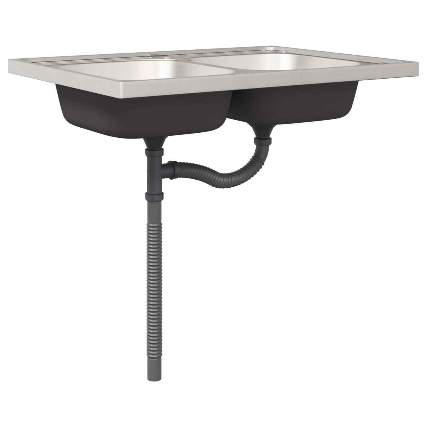 vidaXL Βάση νιπτήρα Lucca 2 pcs Καπνιστό Δρύς Επεξεργασμένο ξύλο