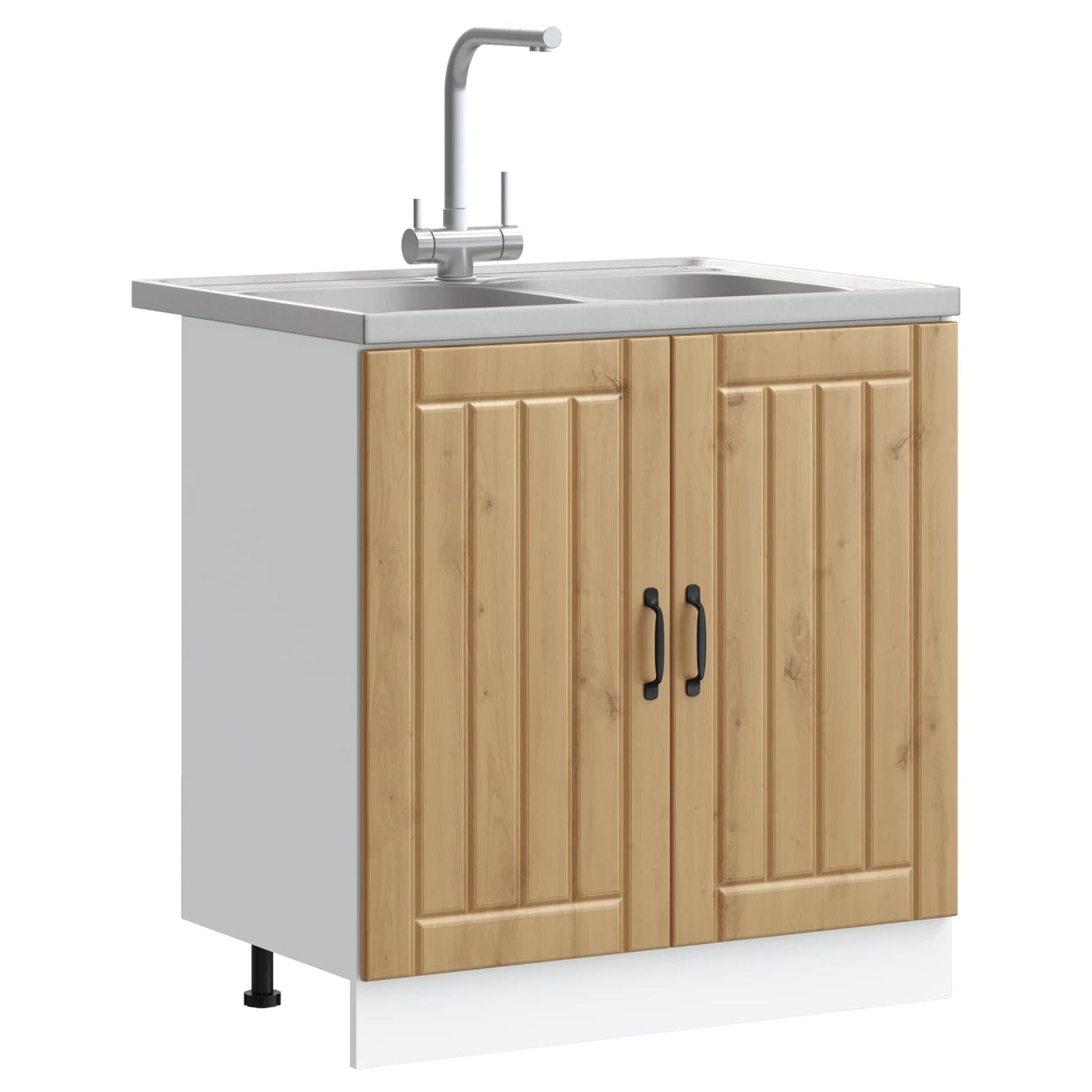 vidaXL Βάση νιπτήρα Lucca 2 pcs Artisan Oak Επεξεργασμένο ξύλο