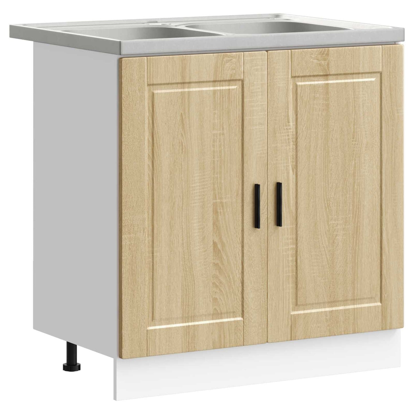 vidaXL Βάση νιπτήρα Porto 2 τεμ. Καφέ 80 x 46 x 81,5 εκ