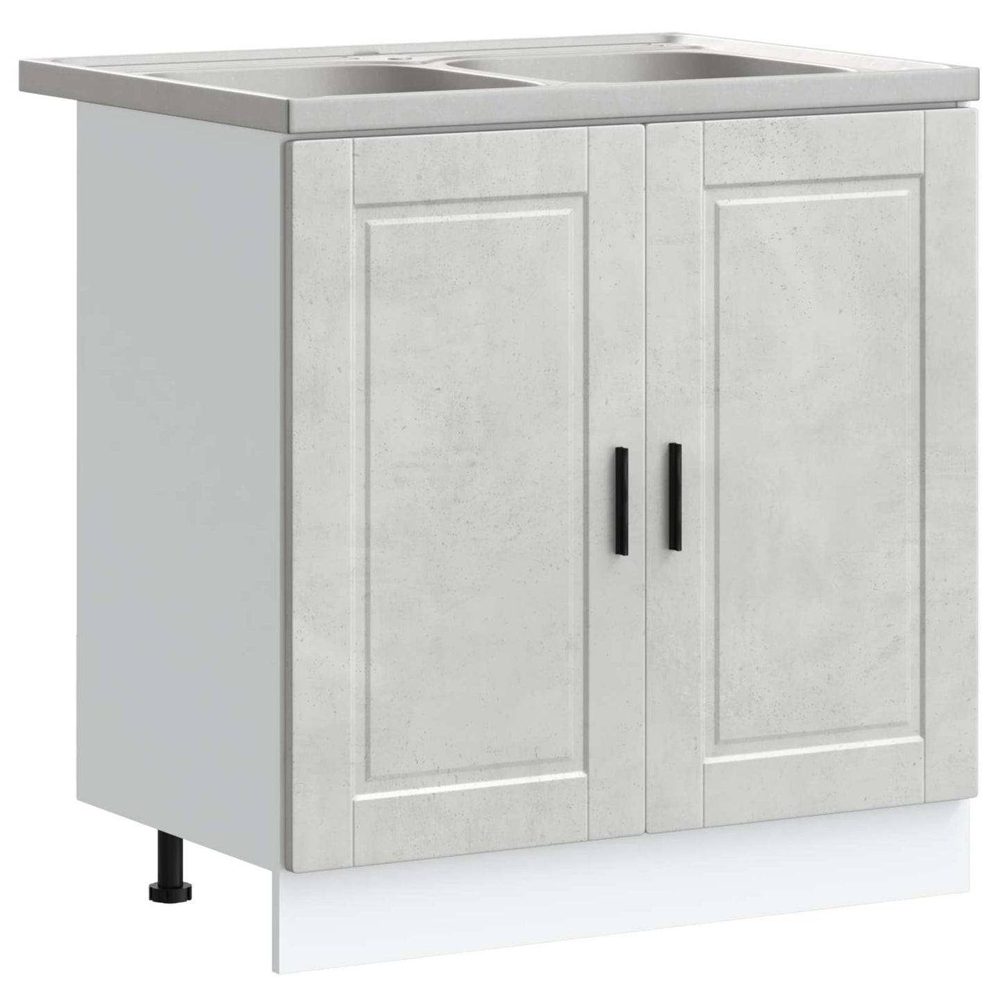 vidaXL Βάση νιπτήρα Porto 2 τεμ. Γκρι 80 x 46 x 81,5 εκ