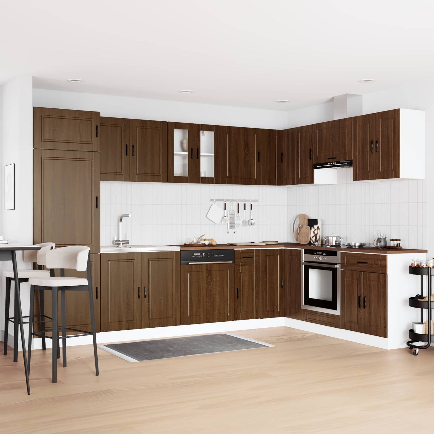 vidaXL Βάση νιπτήρα Porto 2 τμχ. Καφέ 80 x 46 x 81,5 εκ