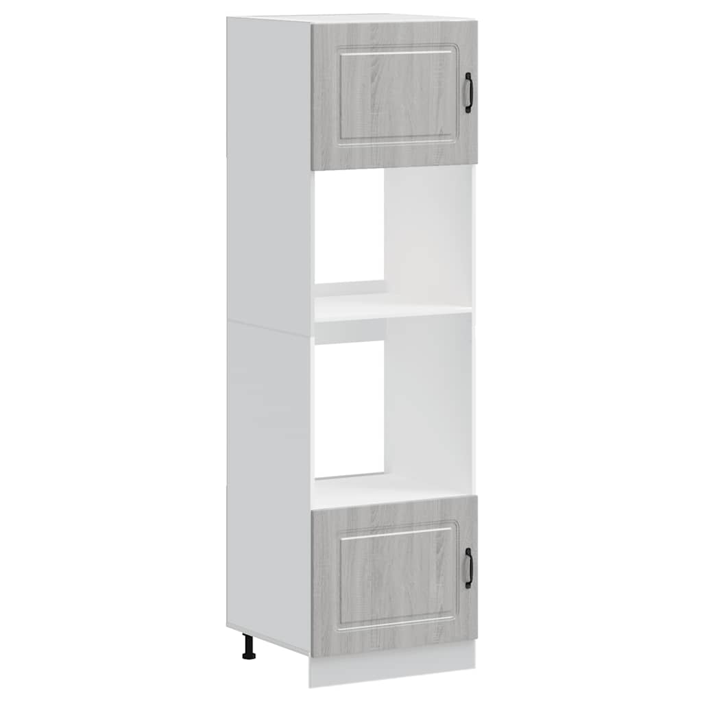 vidaXL Ντουλάπια Φούρνου 2 τεμ. "Kalmar" Γκρι Ξύλο Sonoma Μηχανικής Επεξεργασίας